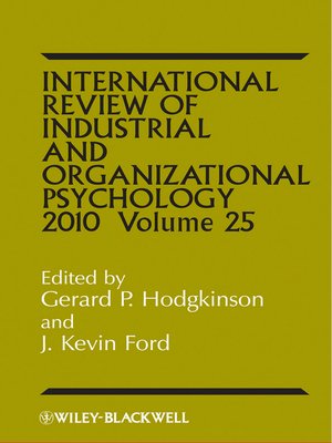 cover image of International Review of Industrial and Organizational Psychology 2010